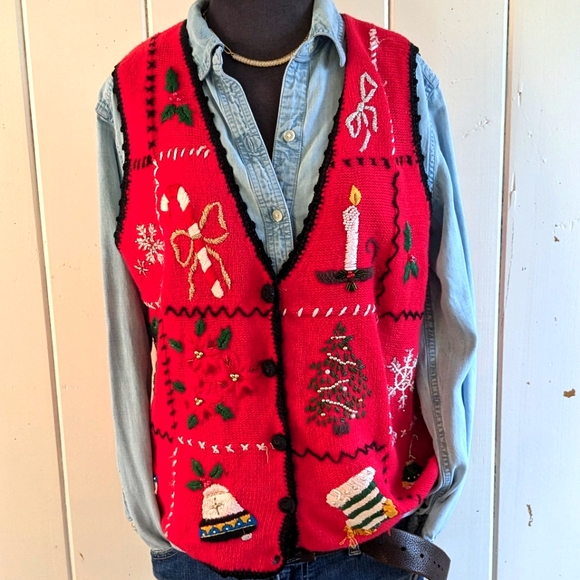 Ugly Christmas Vest! Sz L - Picture 2 of 9